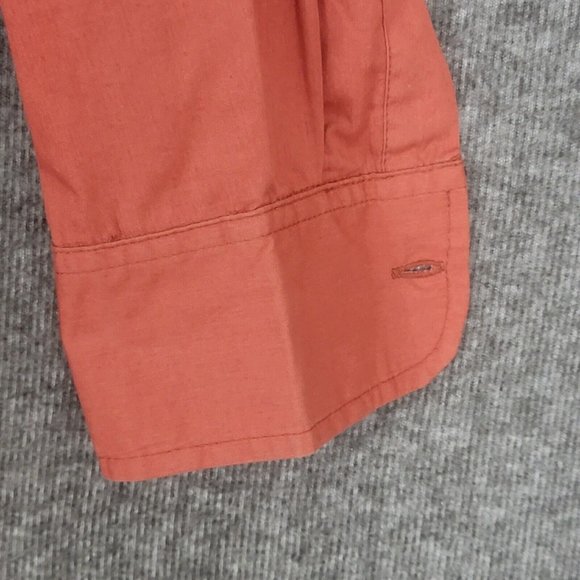 Remington Shirt Mens Large Sienna Brown Long Sleeve Button Down Casual Roll Tab - Picture 4 of 12